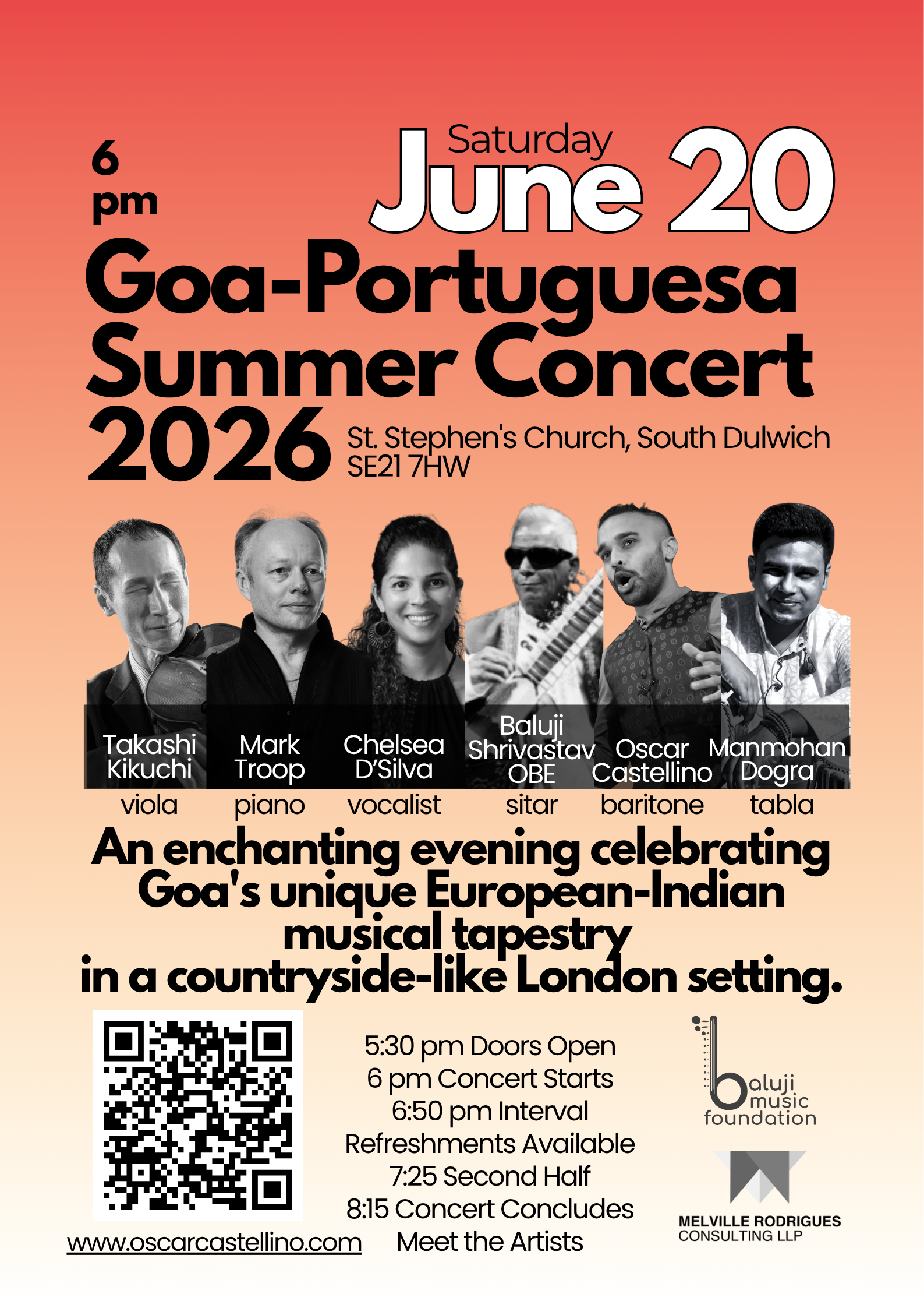 Goa Portuguesa Concerts London 2026 — St. Stephen's Church, South Dulwich